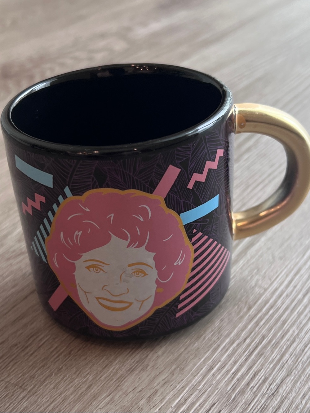 The Golden Girls Stay Golden Coffee Mug Cup 10oz Black Gold Handle Betty White